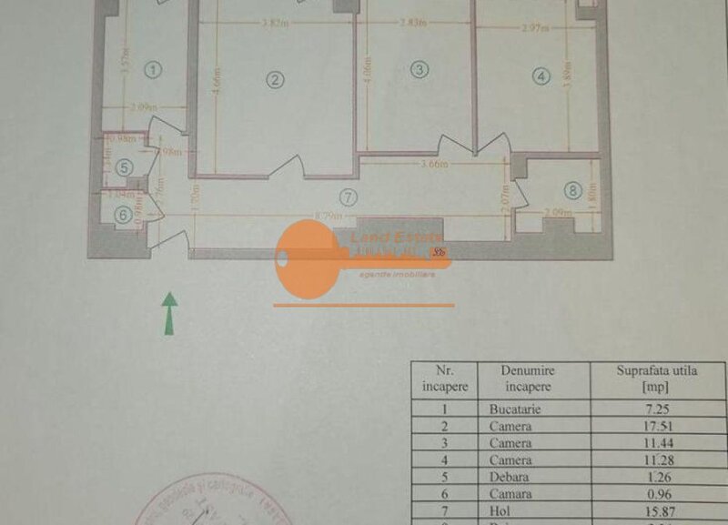 Gorjului, apartament cu 3 camere, centrala, bloc reabilitat.